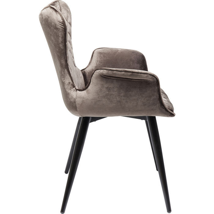 Stol Sammet Brun Oliv Stol Sammet Brun Oliv