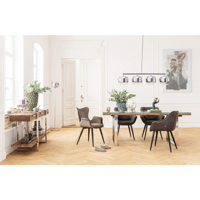 Stol Sammet Brun Oliv Stol Sammet Brun Oliv