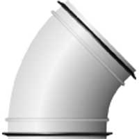 Rörböj 160 mm, 45 gr.