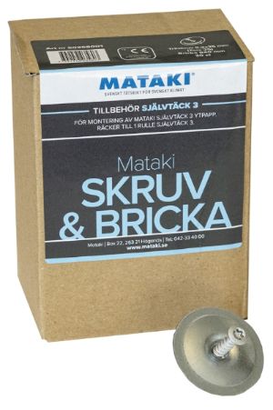 Skruv & Bricka takpapp 30st/fpk