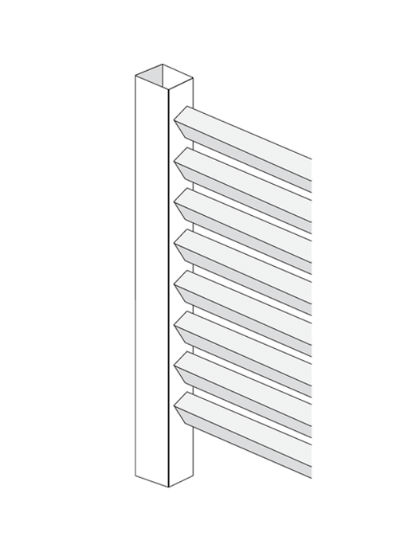 Slutstolpe komplett, Galvad, 77cm
