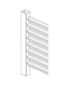 Slutstolpe komplett, Svart, 77cm