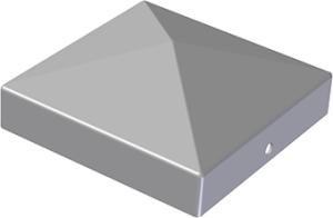 Stolplock galv. blank, 96x96 mm