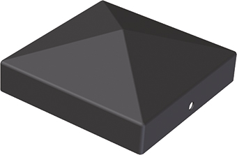 Stolplock svart. 71x71 mm