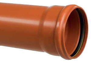 Avloppsrör, mark PVC 6 m