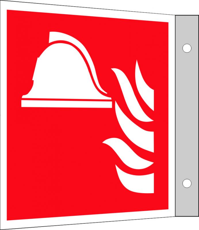 Brandutrustning flaggskylt