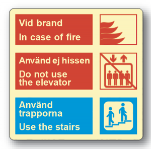 Efterlysande hisskylt