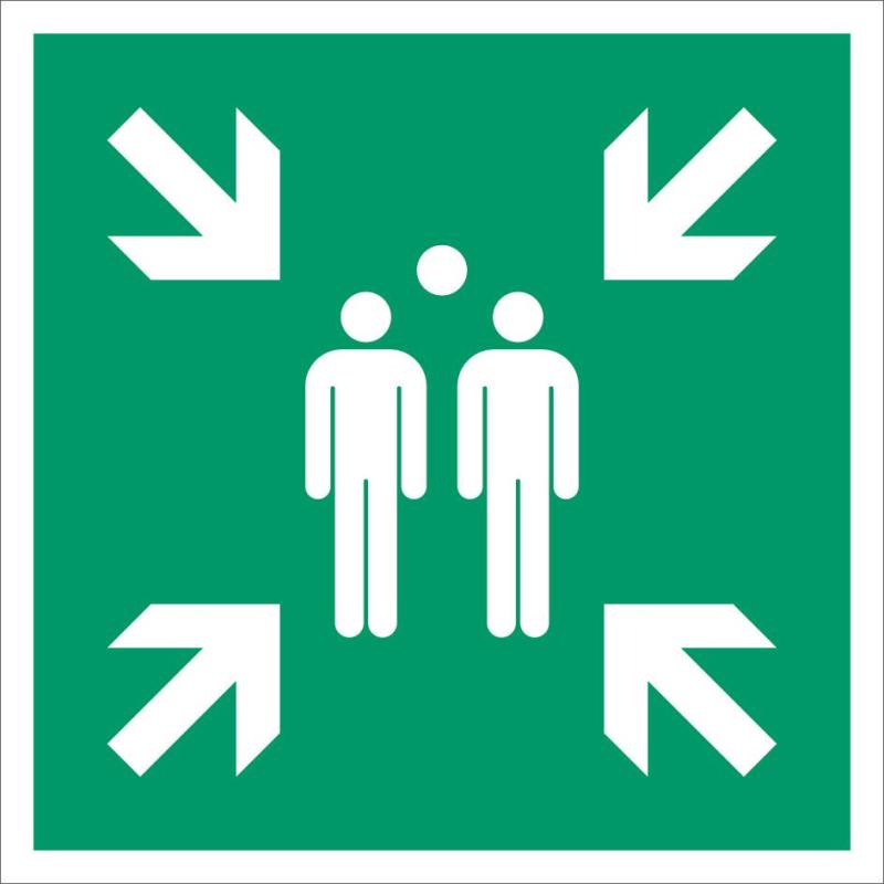 Återsamlingsplatsskylt