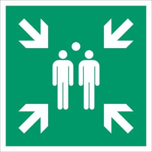 Återsamlingsplatsskylt