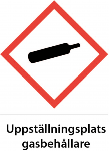 Uppställningsplats för gasbehållare