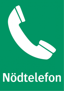 Nödtelefonskylt | Everglow.se