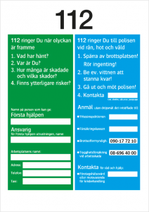 Nödskylt 112 | Everglow.se