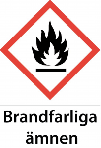 Varningsskylt Brandfarliga ämnen