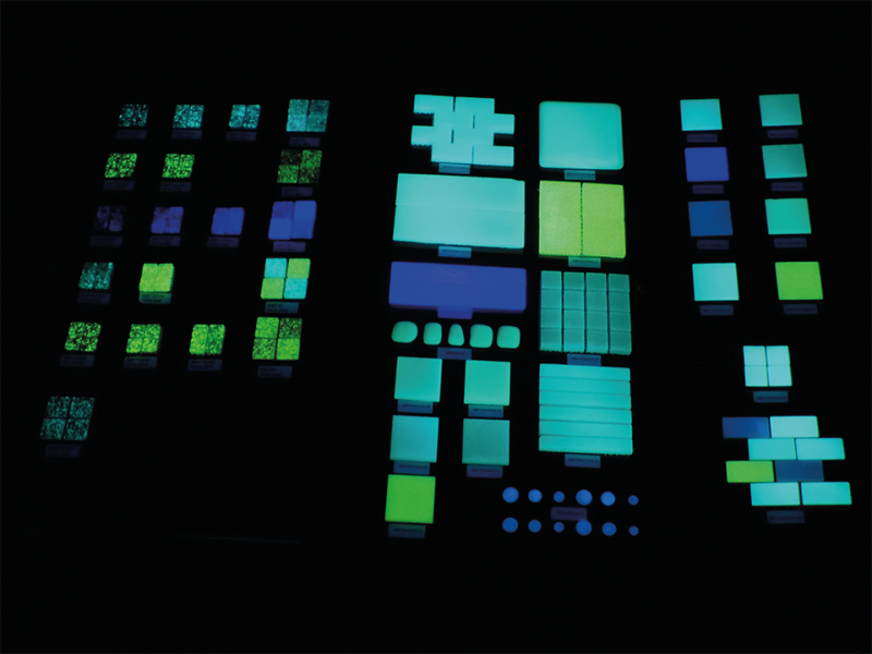 Efterlysande pigment / kristall