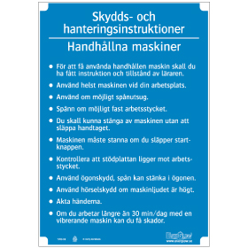 Slöjdinstruktion Handhållna maskiner
