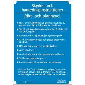 Slöjdinstruktion Rikt och planhyvel