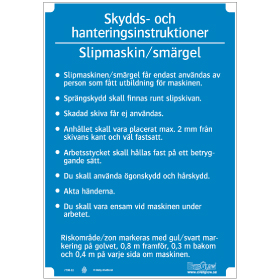 Slöjdinstruktion Slipmaskin och smärgel