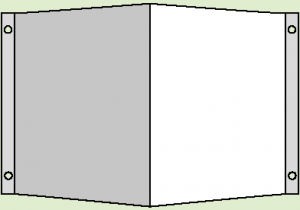 Vinkelkonsol för utrymningsskylt