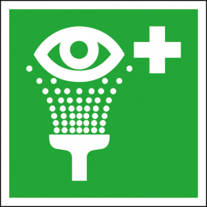 Efterlysande nödskylt ögondusch