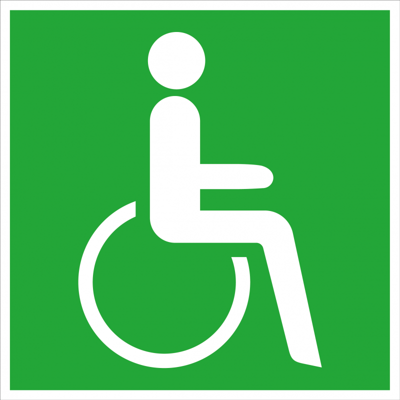 Efterlysande nödskylt rullstol