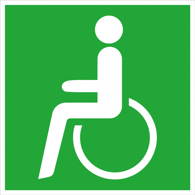 Efterlysande nödskylt rullstol