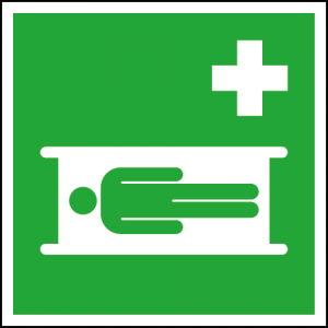 Efterlysande nödskylt sjukbår