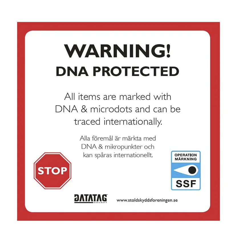 Varningsdekal Röd 150x150mm