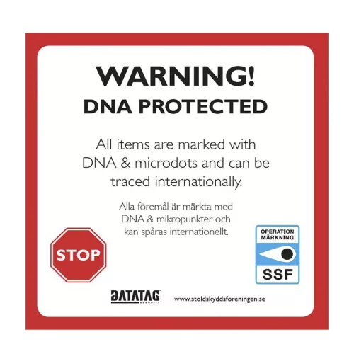 Varningsdekal Röd 150x150mm