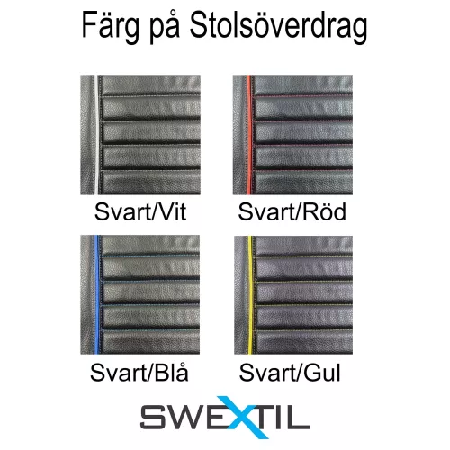 Stolsöverdrag: Volvo Lastmaskin L60H-L350H Premium Svart/Gul Diamantmönster