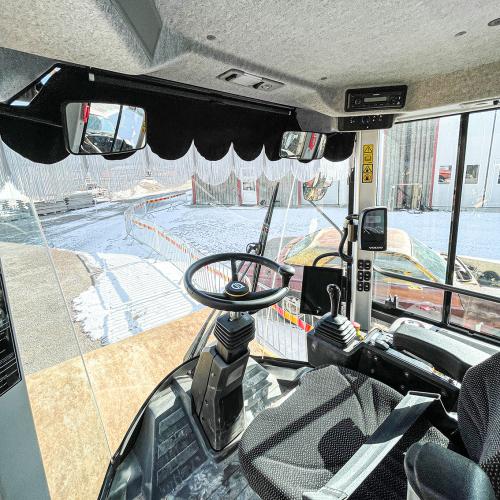 Gardin Volvo SD75B - SD160B 10 cm Djup Alcantara  Gul 3 cm Röd