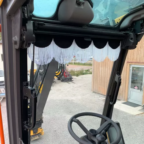 Gardin Grävmaskin Universal 76cm bred Alcantara  Svart 6 cm Vit