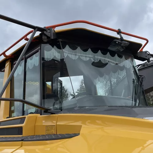 Gardin  Volvo Dumper A25 F-H - A60 F-H Alcantara  Gul 3 cm Röd