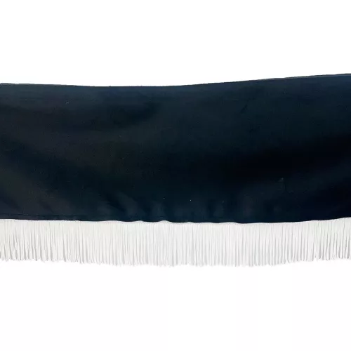 Framrutegardin rak Lastbil 15 cm djup Alcantara  Gul 9 cm Vit