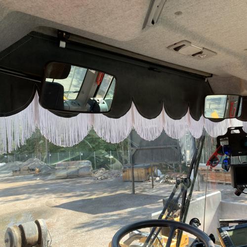 Gardin  Volvo L60-L350 F-G-H 10 cm Djup Alcantara  Svart 3 cm Svart