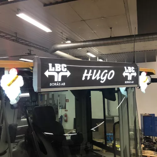 Ljusskylt Aeroslim 20x87cm