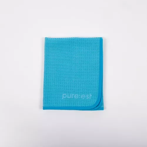 Waffle Weave glasputsduk - ljusblå