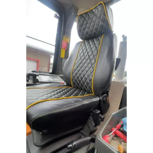 Stolsöverdrag: ISRI 6500KM/576 Svart/Orange Randigtmönster