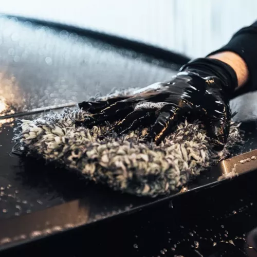 Tvätthandske mikrofiber Vit