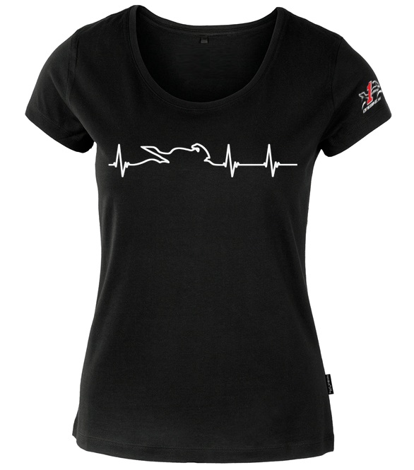 OneBike Heartbeat Dam T-Shirt Svart