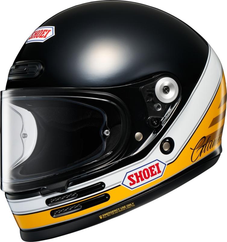 Shoei Glamster 06 Abiding TC-3 Hjälm Svart/Vit/Gul