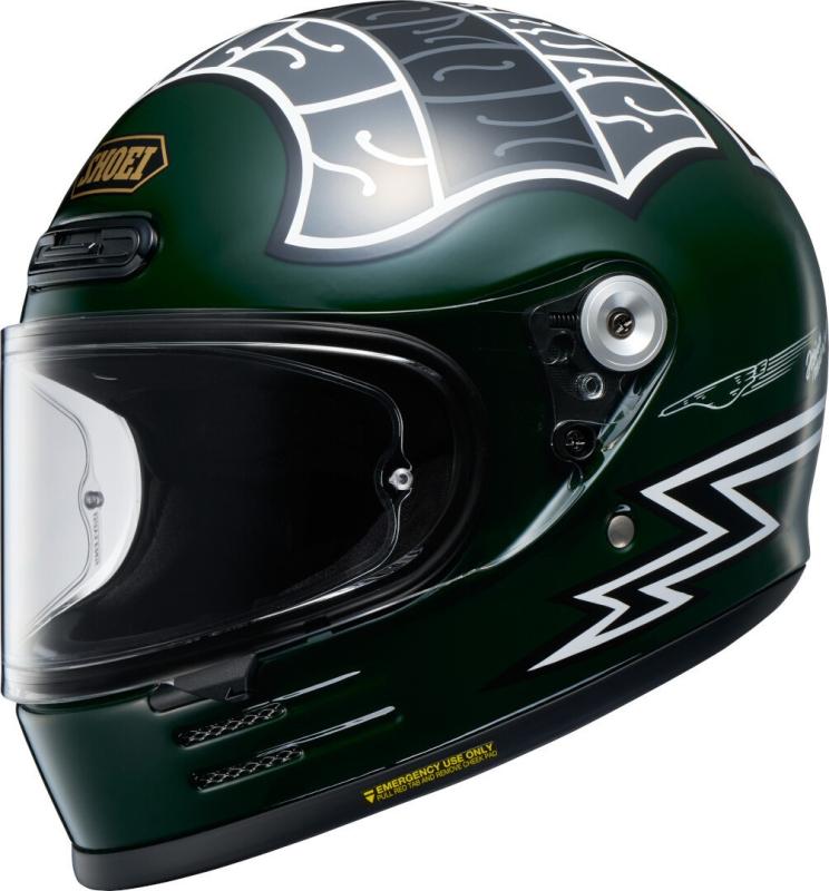 Shoei Glamster 06 Heiwa TC-4 Hjälm Grön/Vit