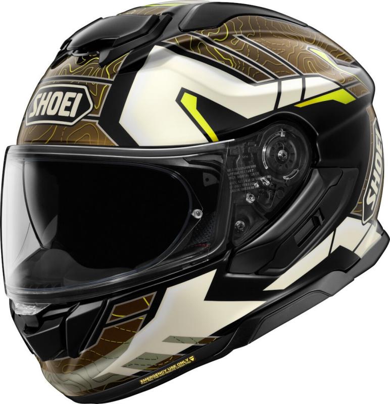 Shoei GT-Air3 Hike TC-11 Hjälm Vit/Brun/Neon-Gul