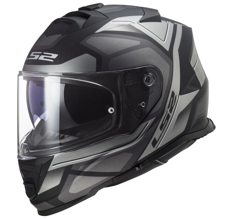 LS2 FF800 Storm II Hjälm Faster Mattsvart/Titangrå