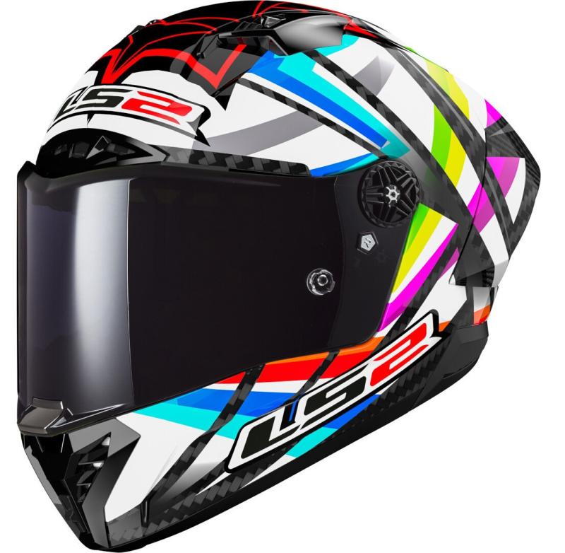 LS2 FF805 Thunder GP Aero Hjälm Carbon Flash Vit/Blå/Röd