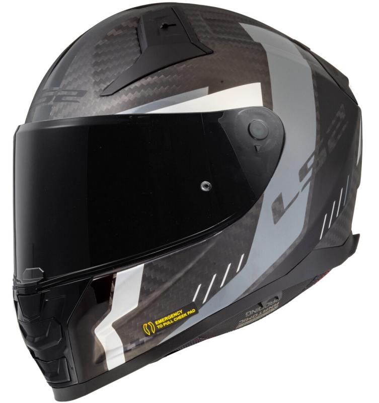 LS2 FF811 Vector II Hjälm Carbon Grid Mattsvart/Grå