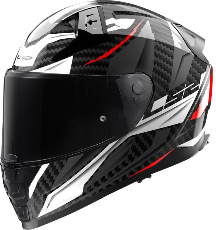 LS2 FF811 Vector II Hjälm Carbon Savage Svart/Vit/Röd