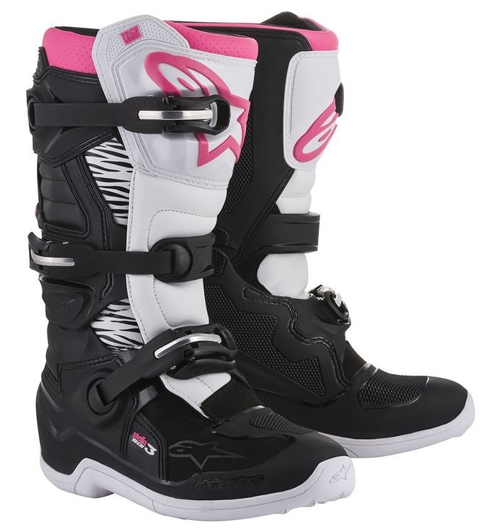 Alpinestars Tech 3 Dam Crosstövel Svart/Vit/Rosa