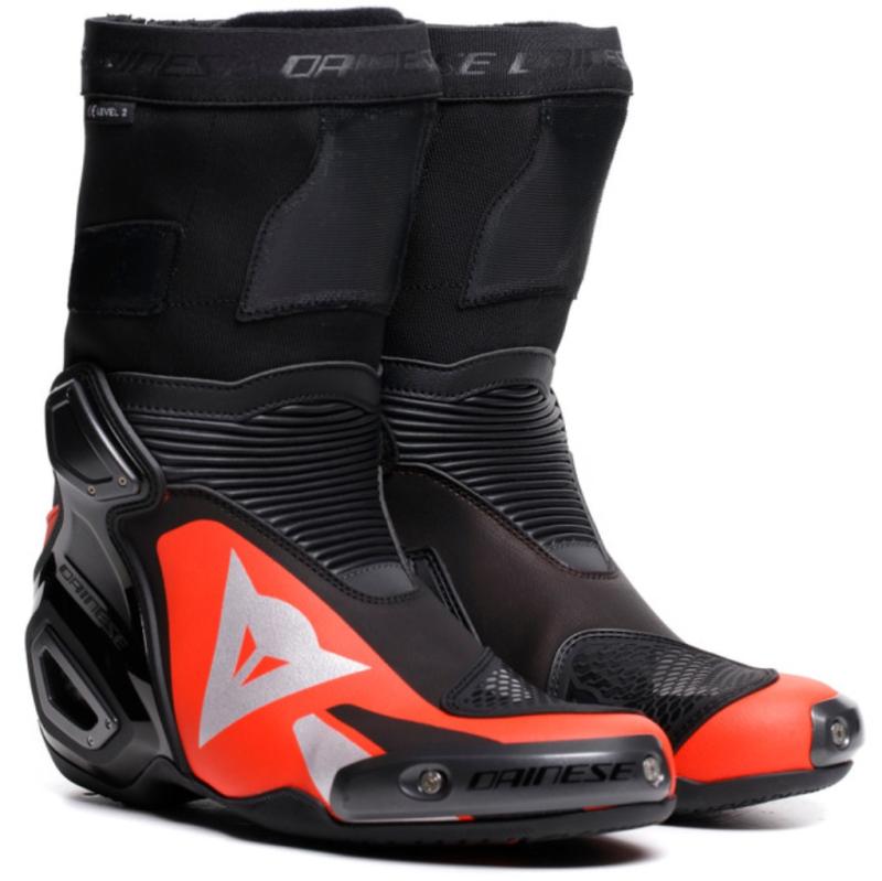 Dainese Axial 2 Stövel Svart/Fluo-Röd