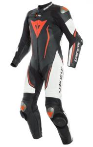 Dainese Misano 2 D-Air® Ventilerad Skinnställ Svart/Vit/Fluo röd