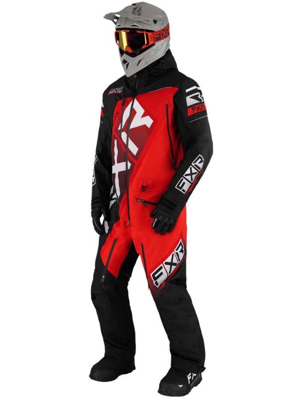 FXR CX Skoteroverall Svart/Röd (Fodrad)